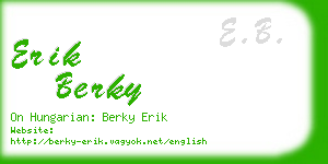 erik berky business card